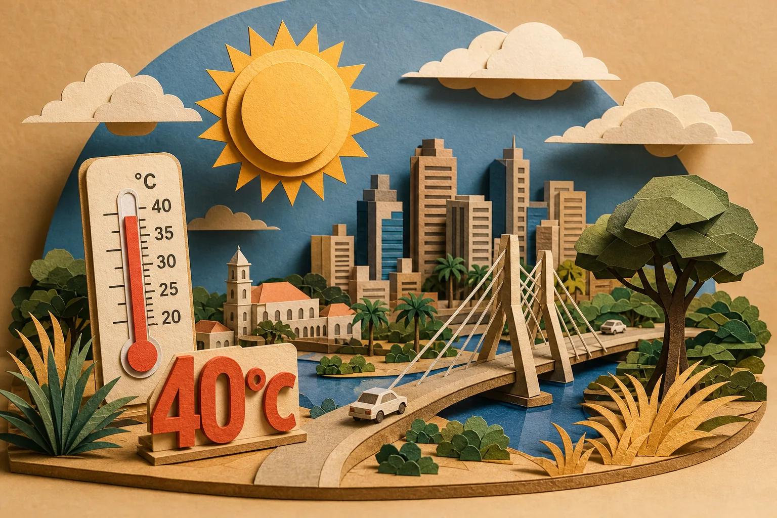 Cuiabá registra calor intenso e termômetros chegam a 40ºC nesta quinta