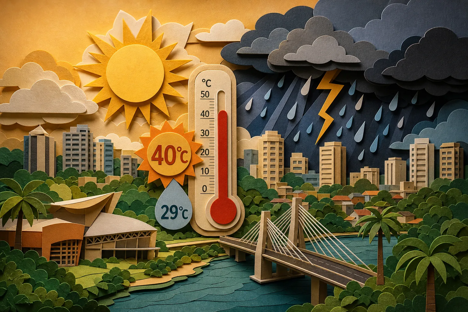 Cuiabá tem fim de semana de calor intenso com máxima de 40ºC e pancadas de chuva