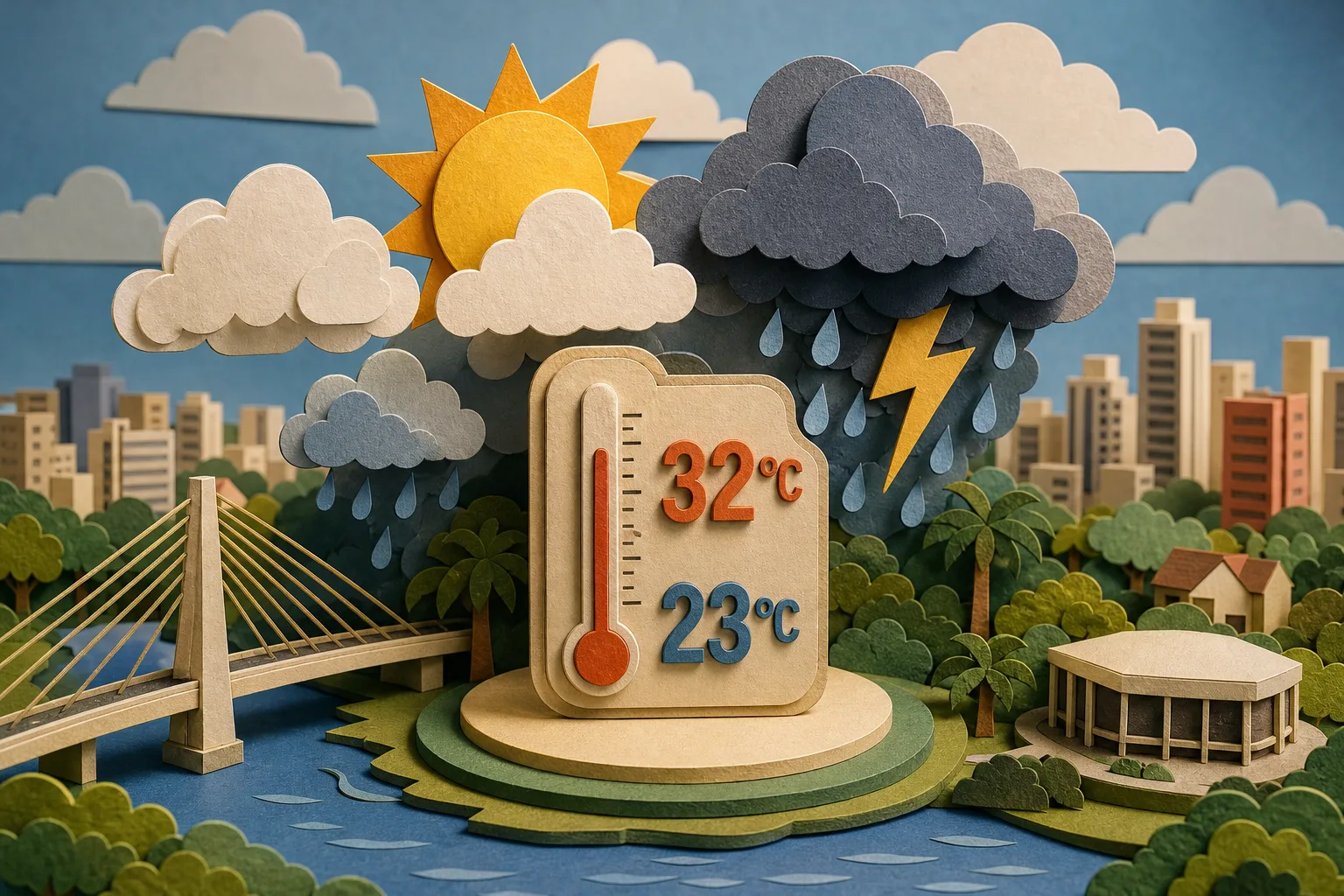 Cuiabá tem previsão de pancadas de chuva e máxima de 32ºC nesta quarta-feira