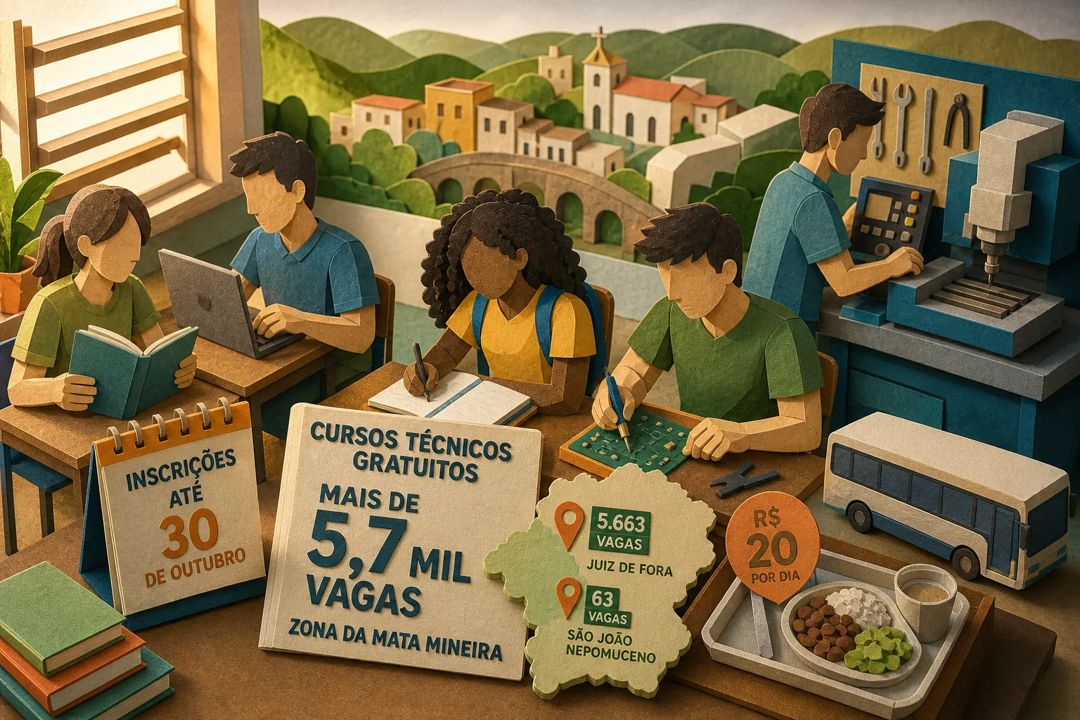 Cursos técnicos gratuitos abrem mais de 5,7 mil vagas na Zona da Mata mineira