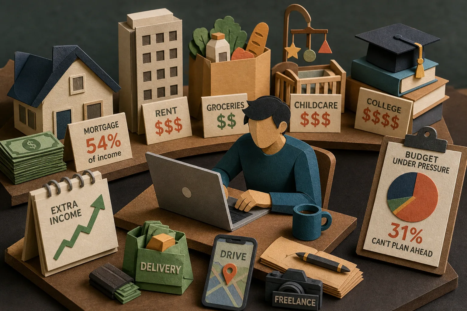 Custo de vida elevado faz mais de 60% dos trabalhadores buscarem renda extra nos EUA