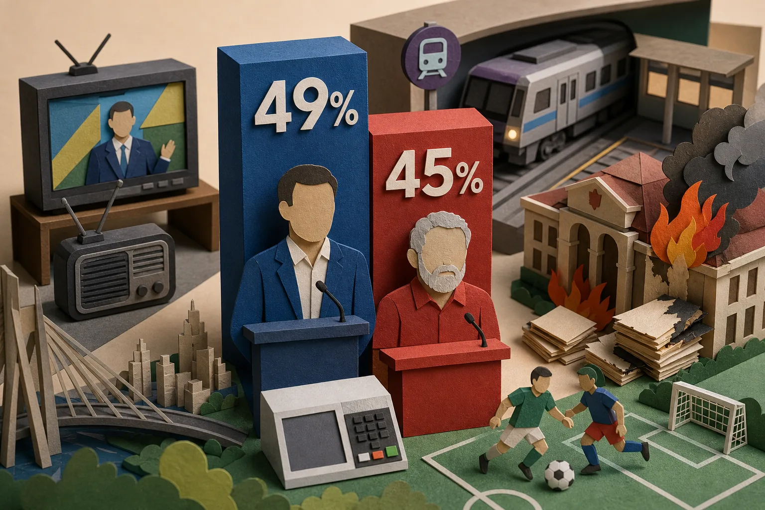 Datafolha aponta Flávio com 49% e Lula com 45% na disputa do segundo turno