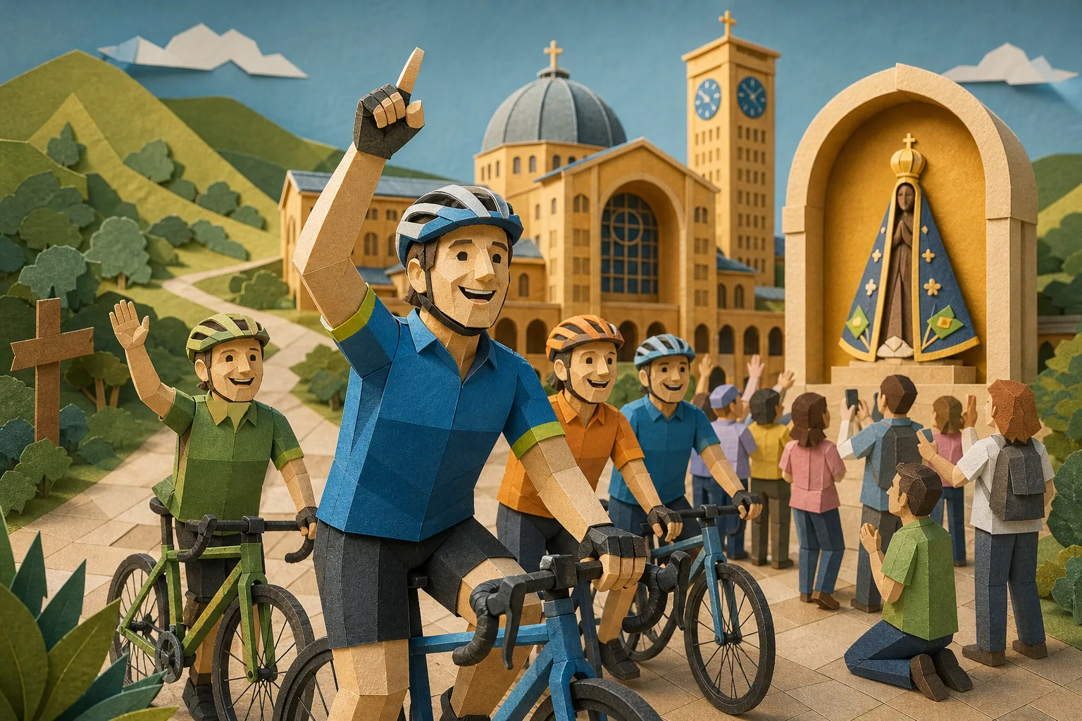 De bicicleta, cantor Daniel conclui peregrinação de mais de 300 km até Aparecida