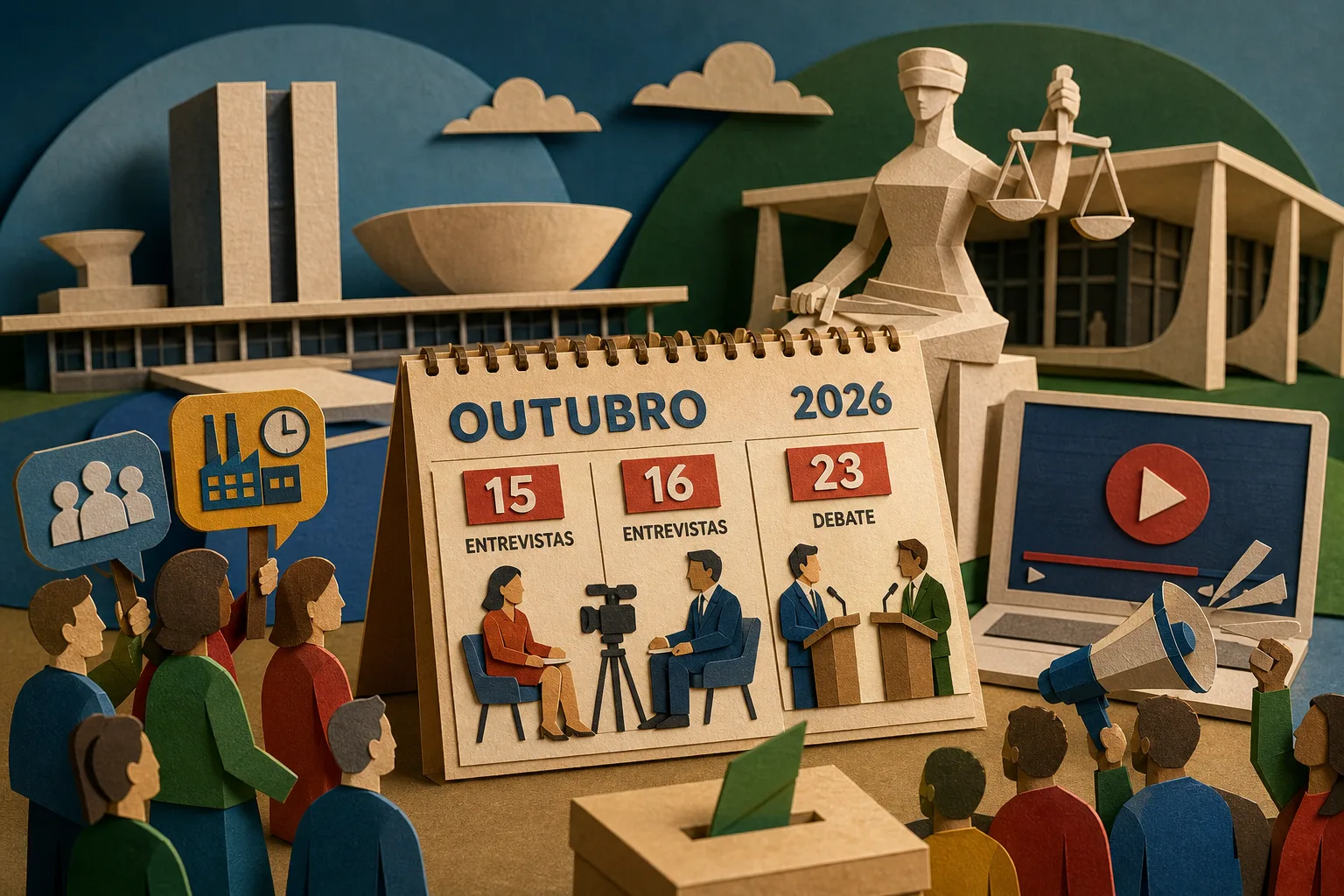 Debate e entrevistas da eleição presidencial ganham datas confirmadas