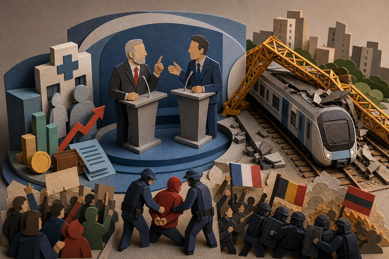 Debate presidencial aborda economia e saúde enquanto SP registra acidente de trem