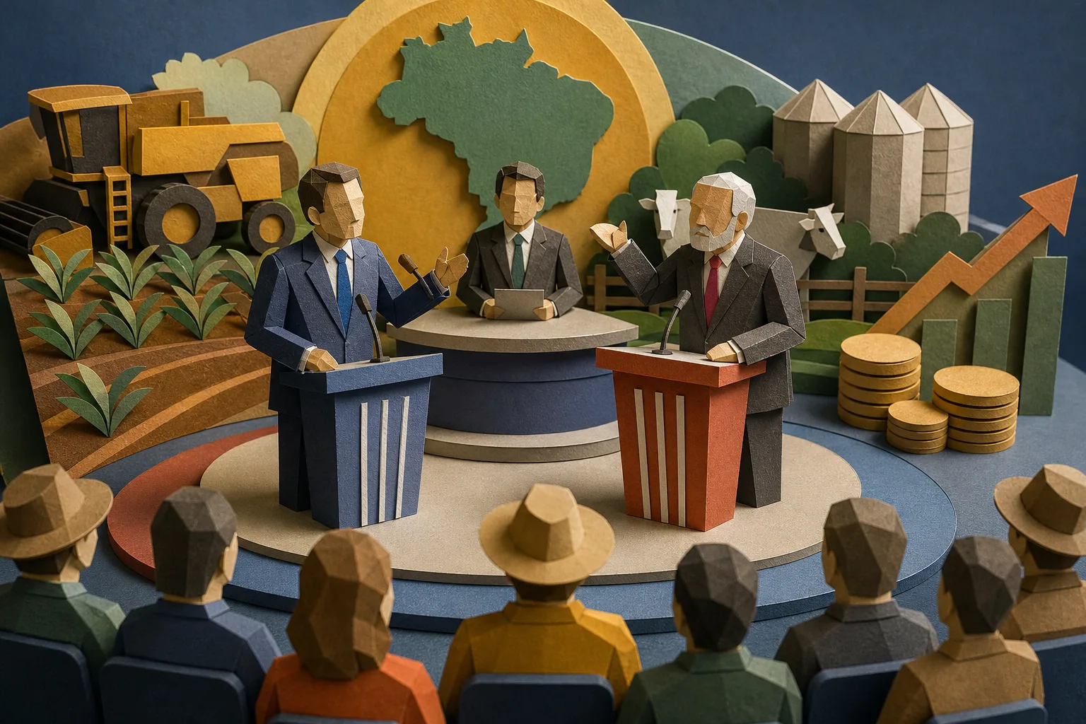 Debate presidencial aborda propostas e incentivos voltados ao agronegócio brasileiro