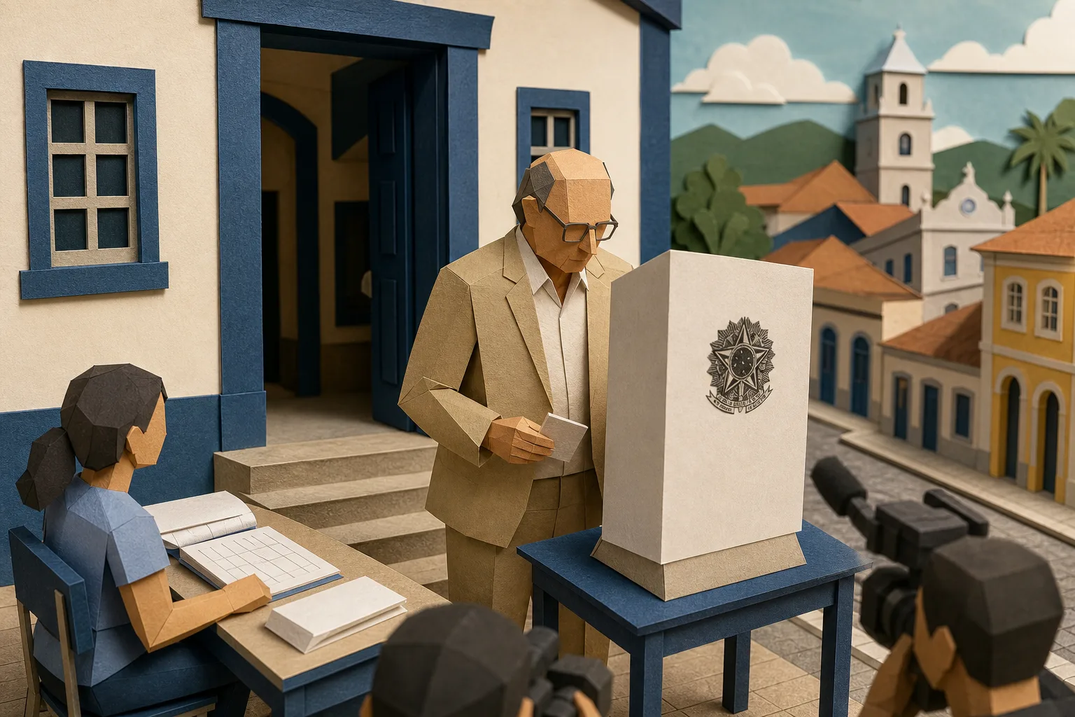 Decano do STF registra voto em seção eleitoral do município de Diamantino