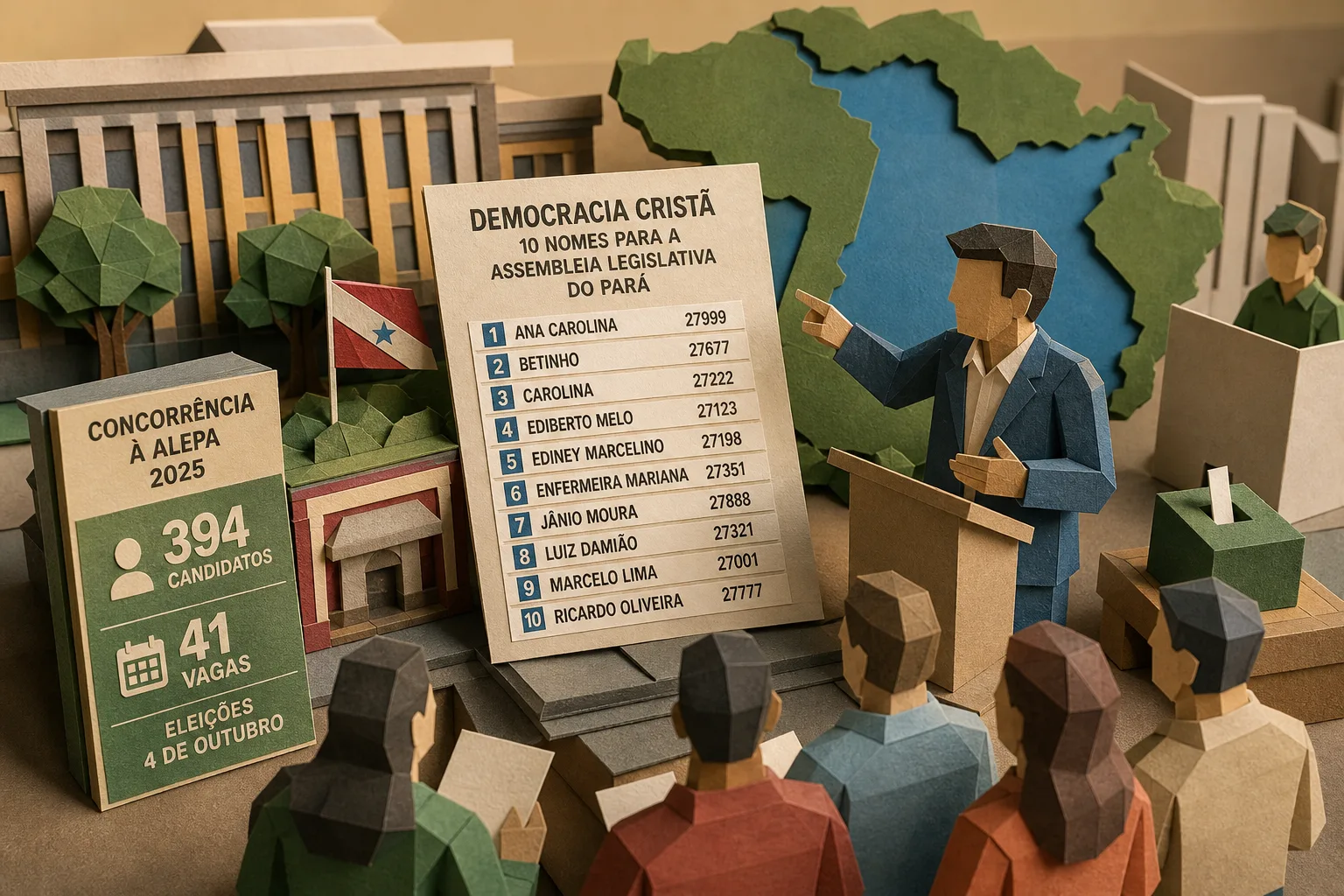 Democracia Cristã oficializa dez nomes para a Assembleia Legislativa do Pará