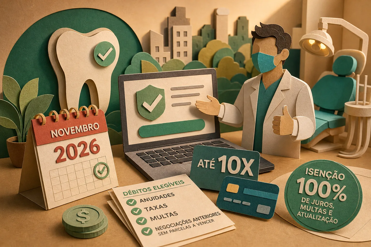 Dentistas podem renegociar pendências com isenção total de juros e multas