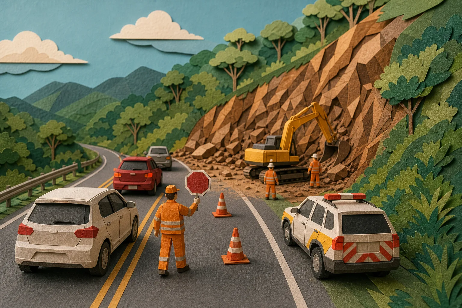Deslizamento de terra causa bloqueio na ligação entre Cunha e Guaratinguetá