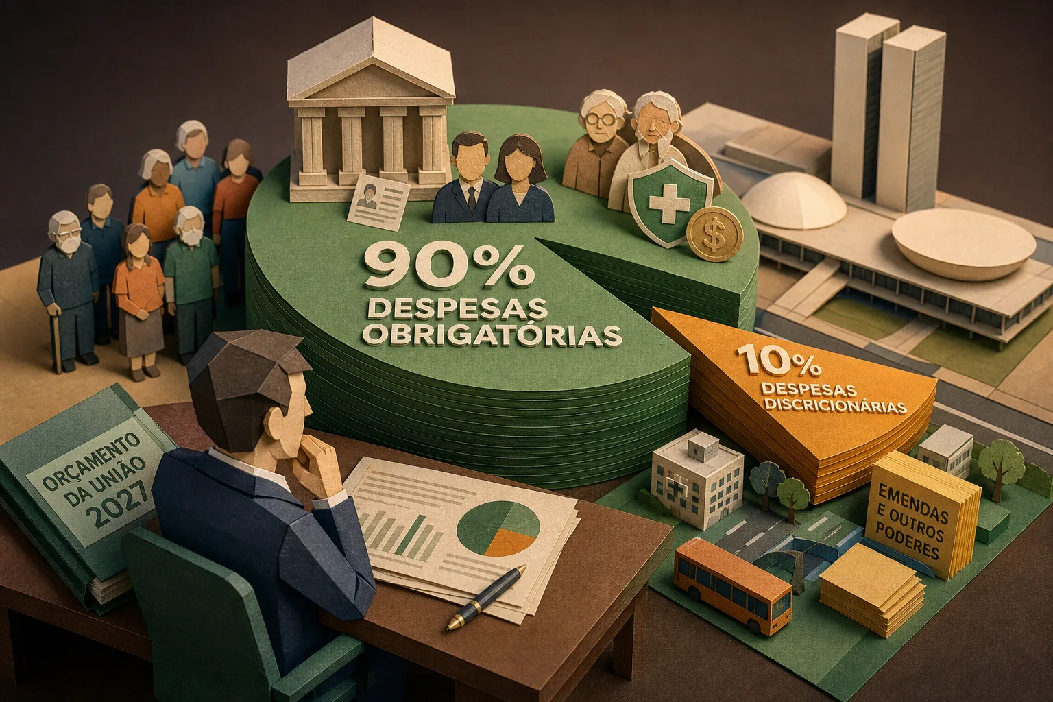 Despesas obrigatórias consomem 90% do Orçamento da União previsto para 2027
