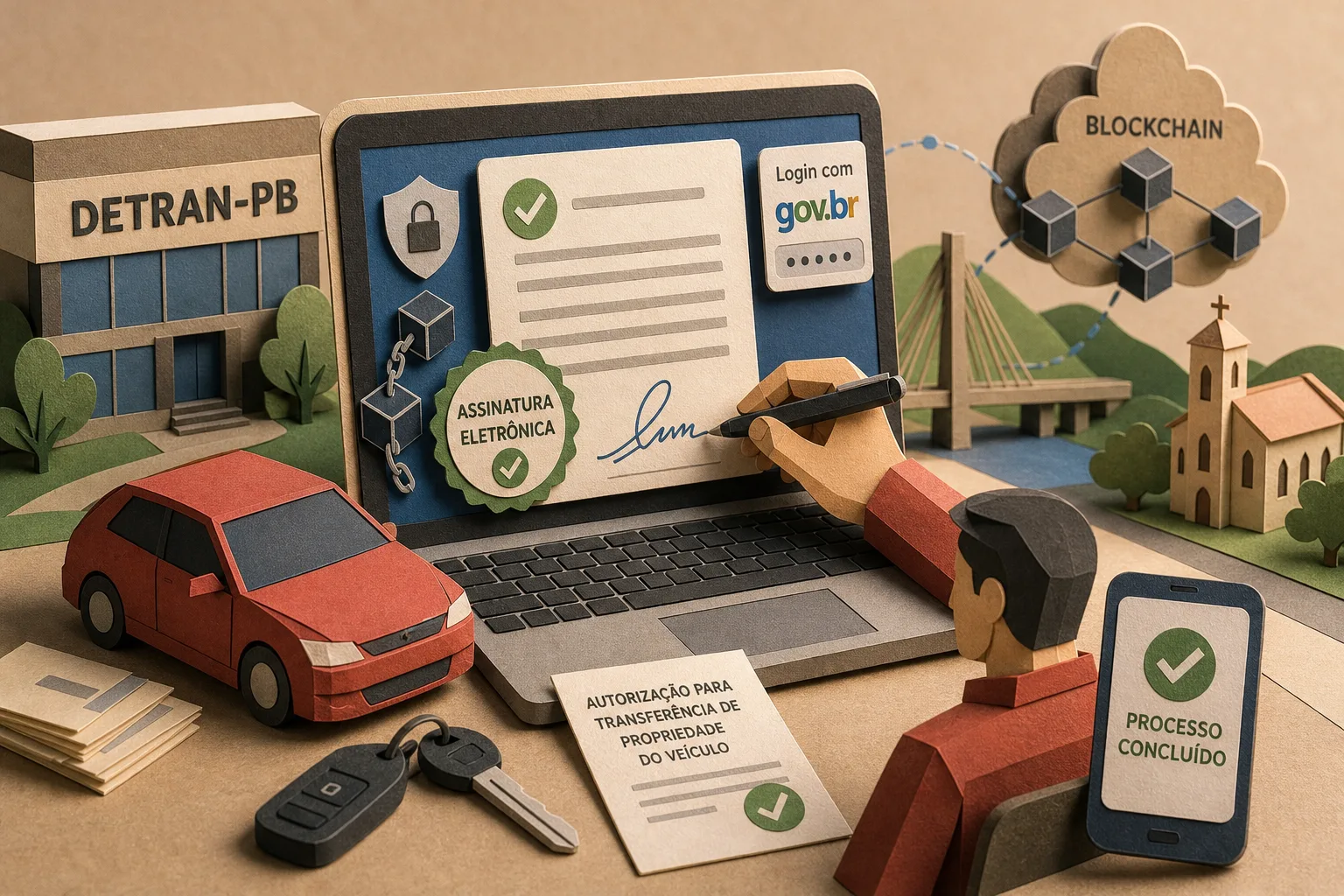 Detran da Paraíba adota assinatura eletrônica para transferência de automóveis