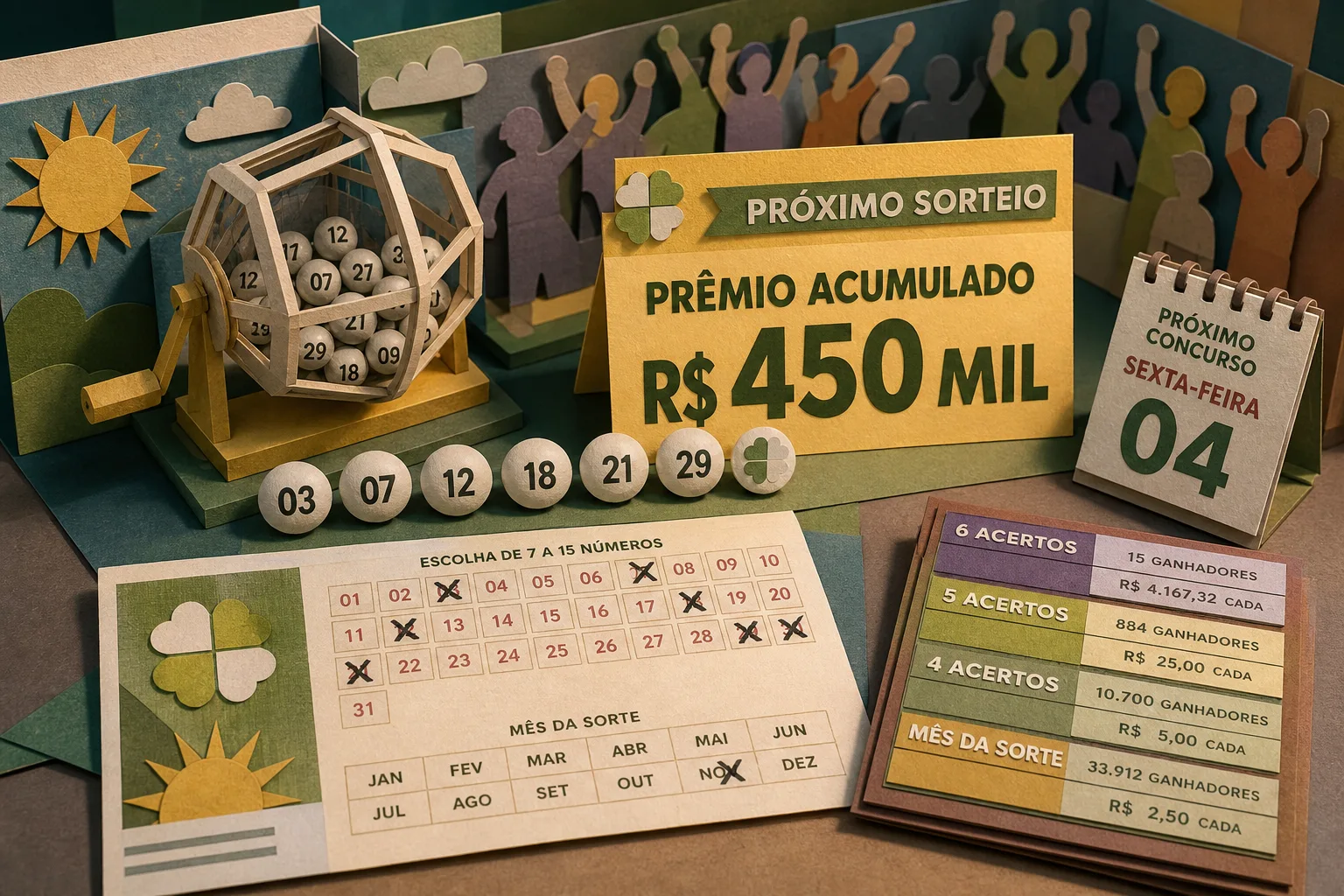 Dia de Sorte 1289 acumula e prêmio vai a R$ 450 mil no próximo sorteio