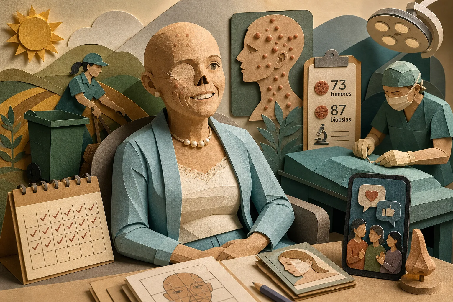Diagnosticada com síndrome rara, mulher trata 73 tumores e planeja nova cirurgia