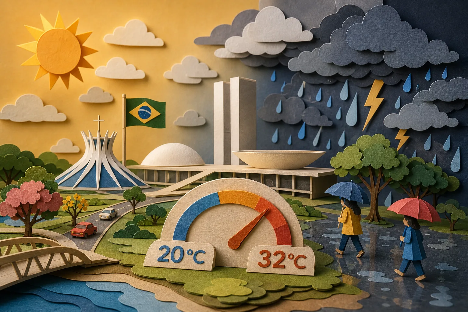 Distrito Federal deve registrar calor intenso e chuvas rápidas neste fim de semana