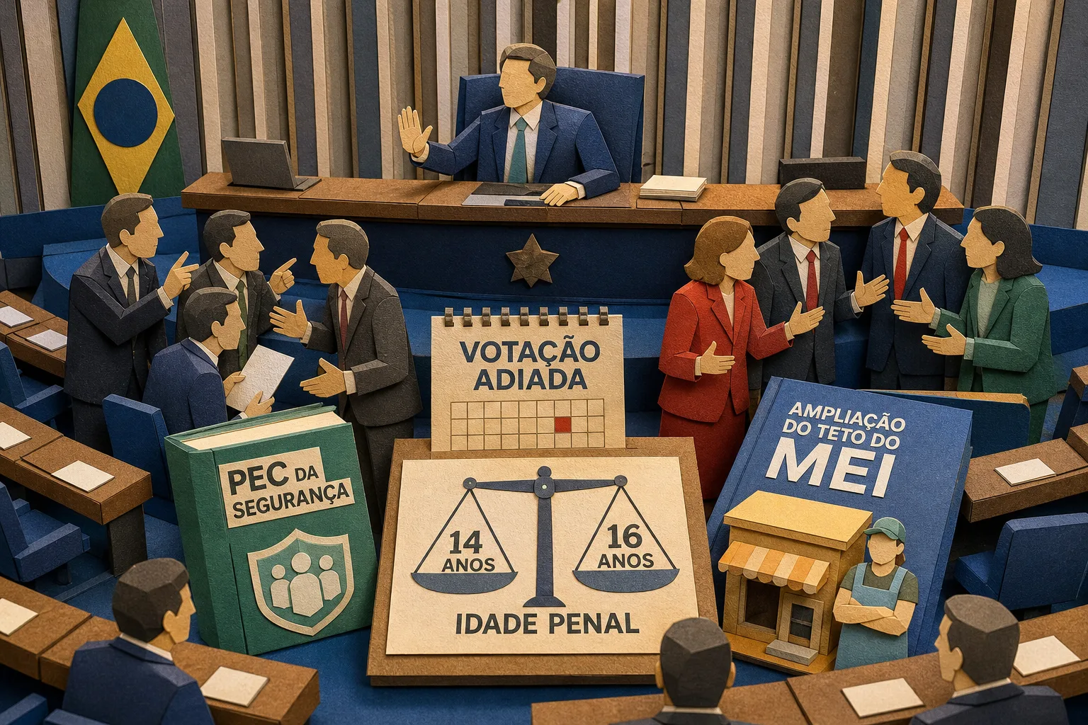 Divergência sobre idade penal adia votação da PEC da Segurança no Senado