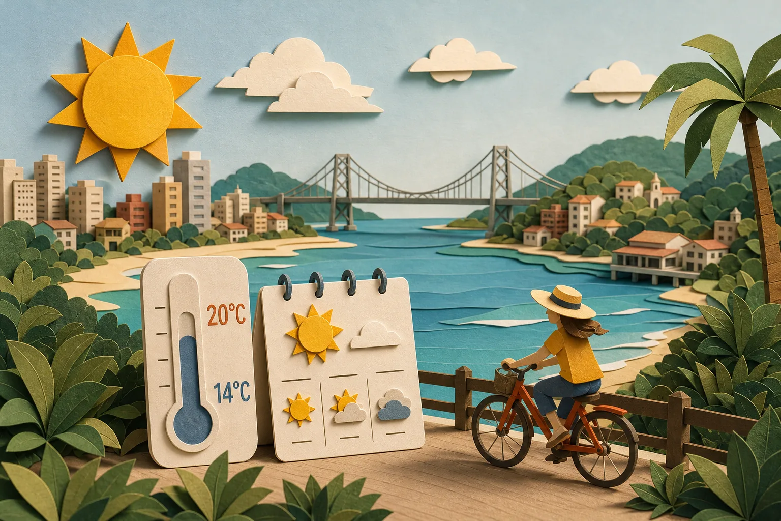 Domingo em Florianópolis tem predomínio de sol e temperaturas amenas