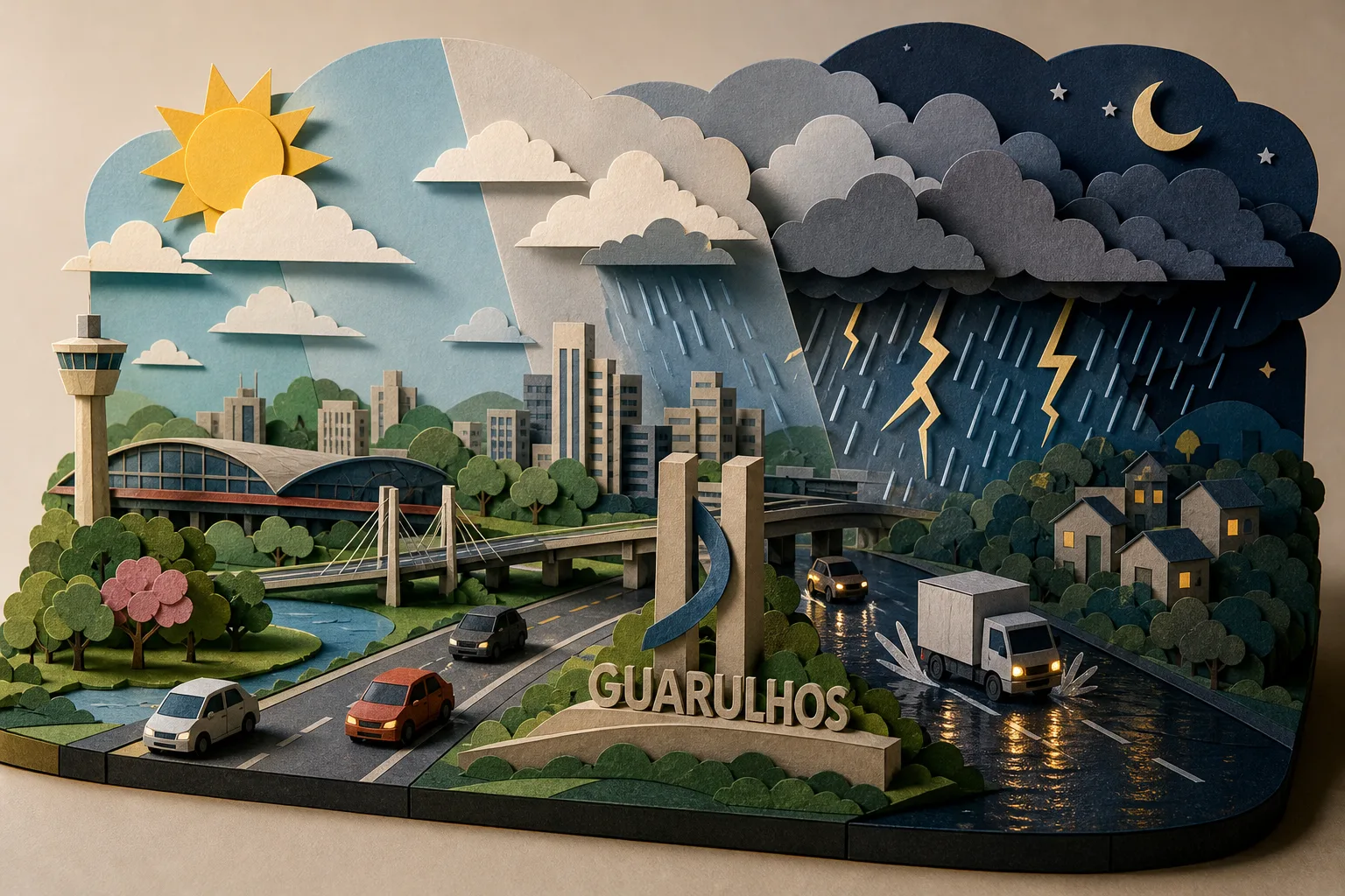 Domingo em Guarulhos terá máxima de 26ºC e registro de temporais durante a noite