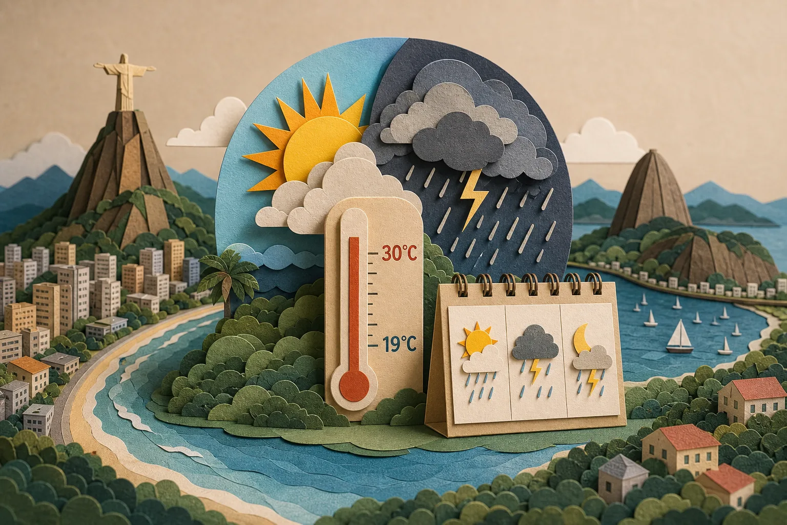 Domingo na capital fluminense terá máxima de 30ºC e pancadas de chuva com trovoadas