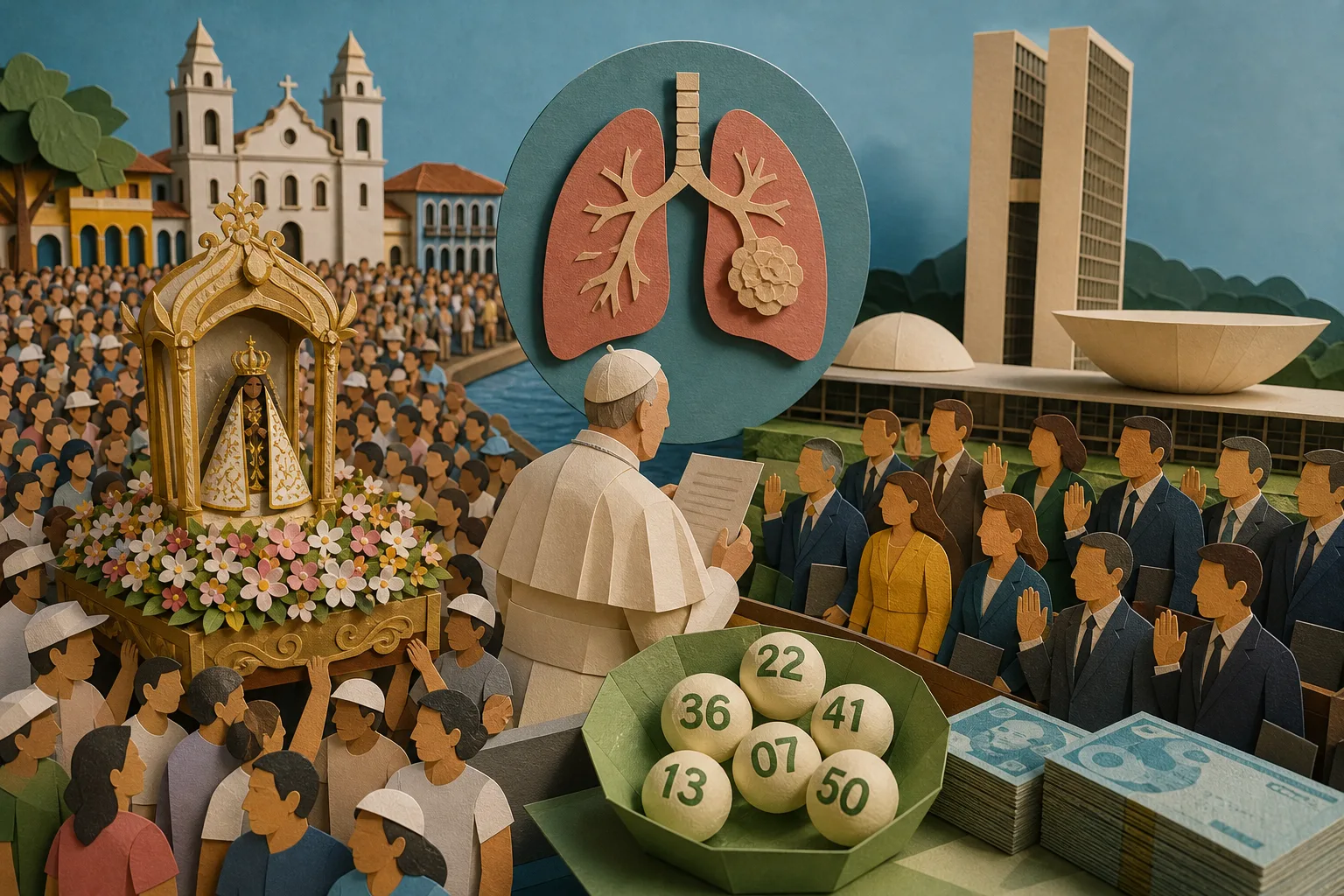 Domingo tem Círio de Nazaré, anúncio de cirurgia papal e novos nomes no Congresso
