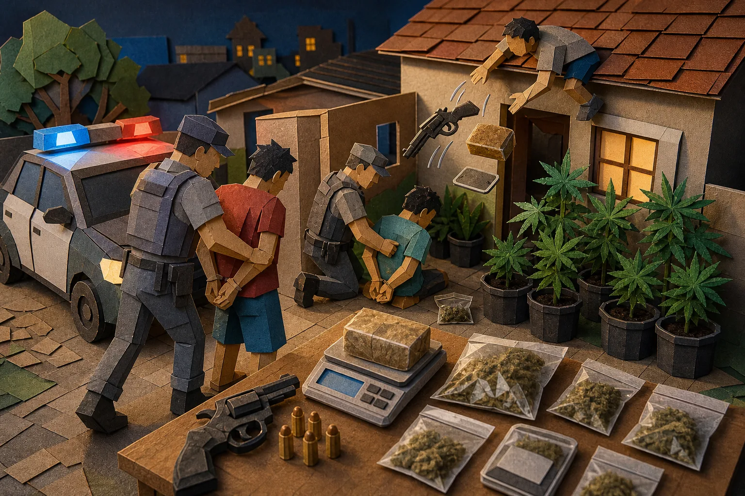 Dupla de 20 anos é detida com arma e pés de maconha em Presidente Prudente