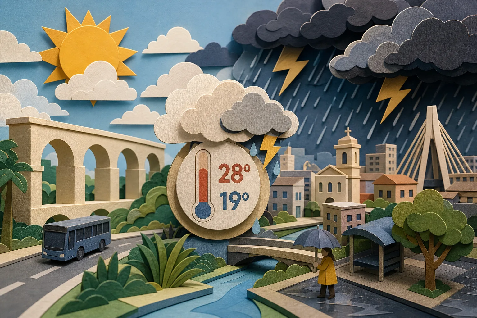 Duque de Caxias terá dia com nebulosidade e pancadas de chuva a partir da tarde