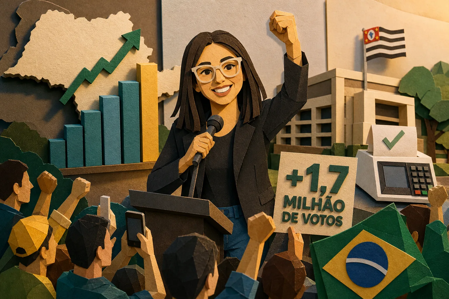 Eduarda Campopiano lidera votação para a Assembleia Legislativa de São Paulo