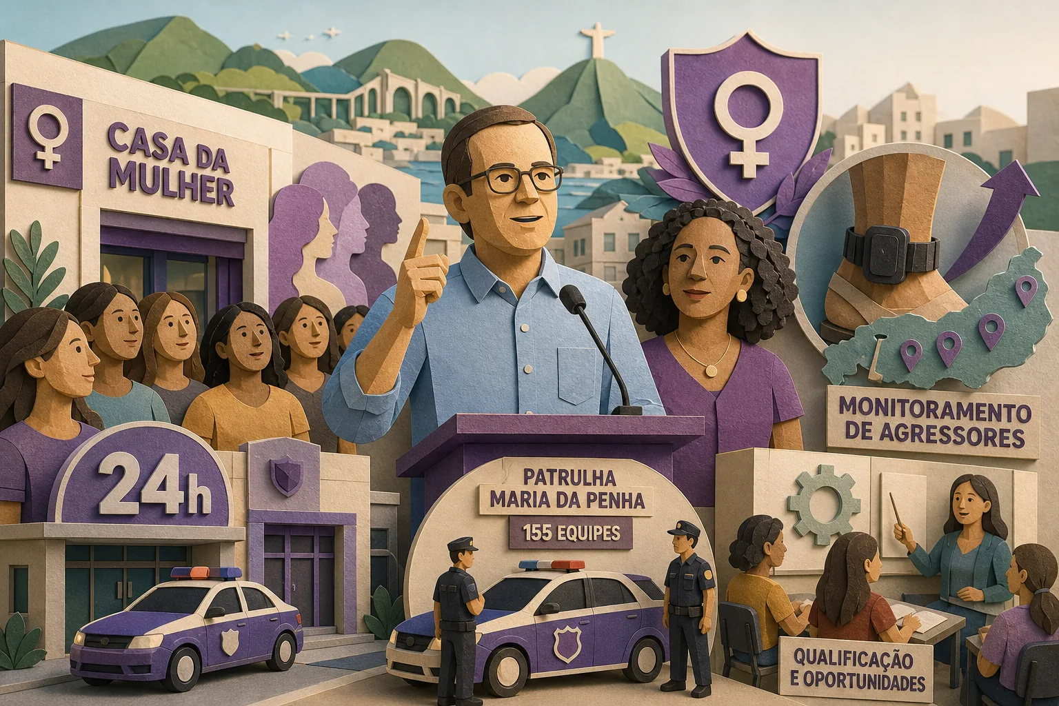 Eduardo Paes propõe monitorar agressores e ampliar proteção a mulheres no RJ