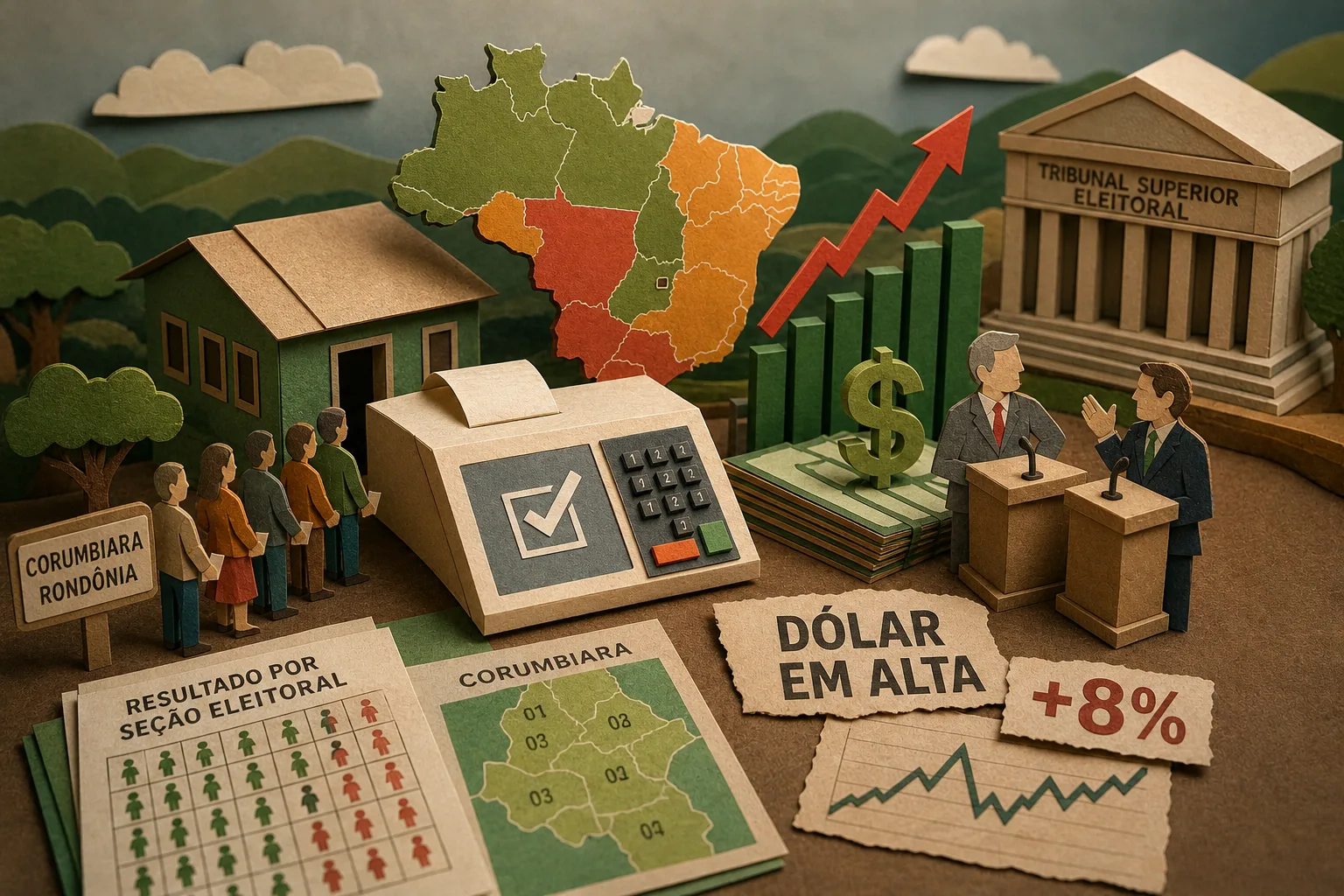 Eleição 2026: TSE detalha votos por seção eleitoral no município de Corumbiara