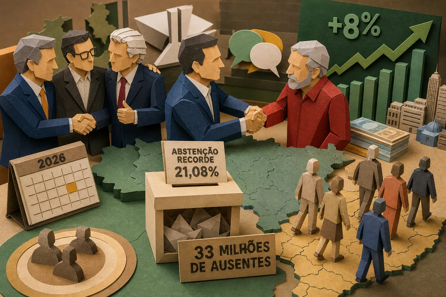 Eleições 2026: Flávio e Lula articulam apoios e miram abstenção recorde