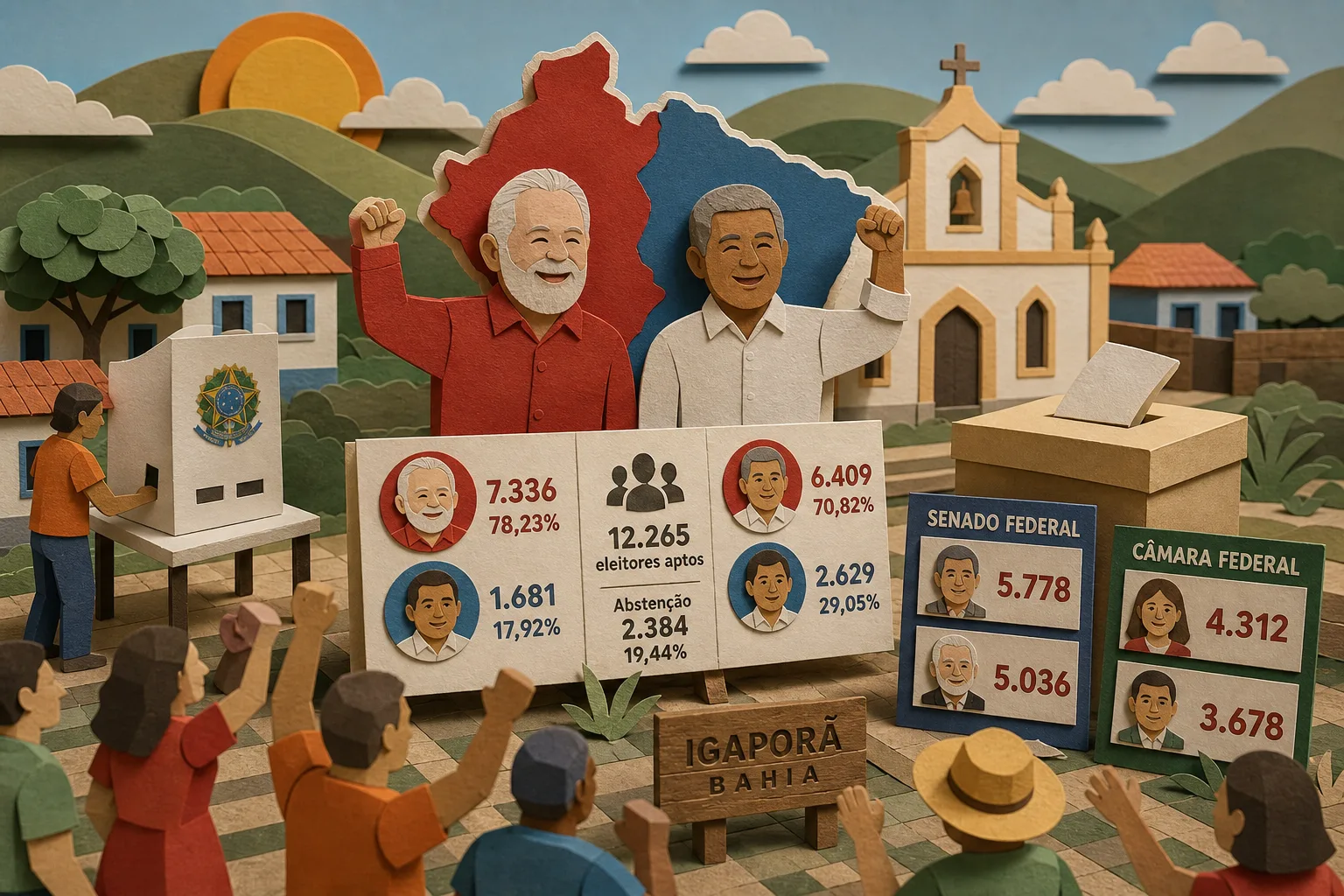 Eleições 2026: Lula e Jerônimo Rodrigues vencem apuração do 1º turno em Igaporã