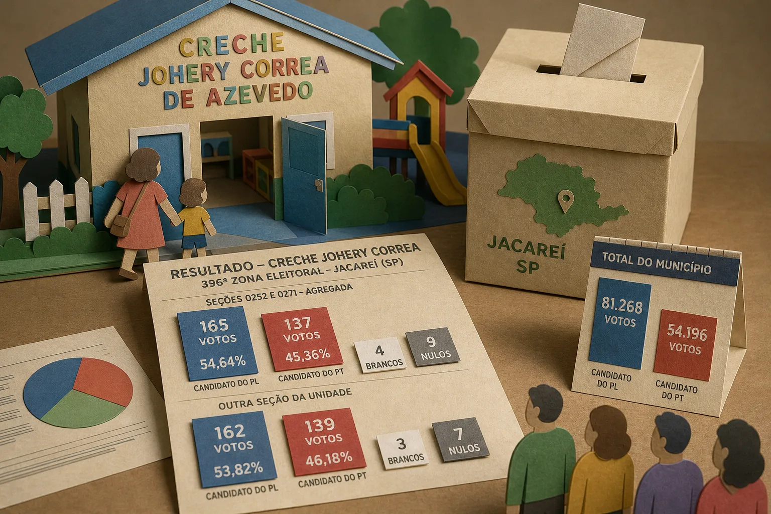 Eleições em Jacareí: PL vence votação para presidente na Creche Johery Correa