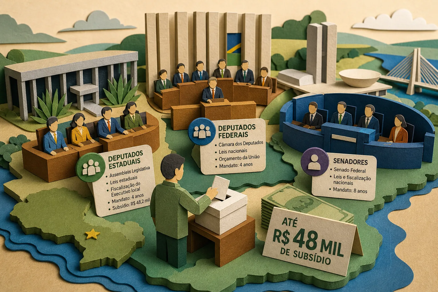 Eleições em MS: veja as funções e os salários de deputados e senadores