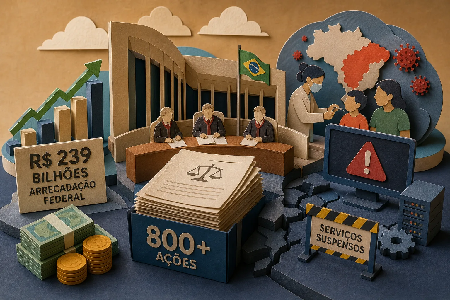 Eleições têm recorde de ações no TSE e arrecadação federal atinge R$ 239 bi