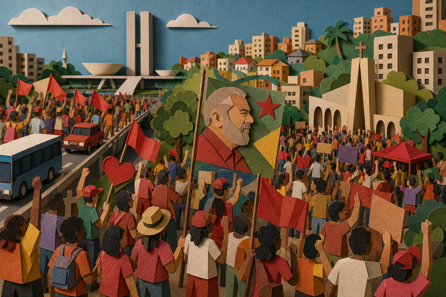 Eleitores promovem atos a favor da reeleição de Lula em diferentes cidades