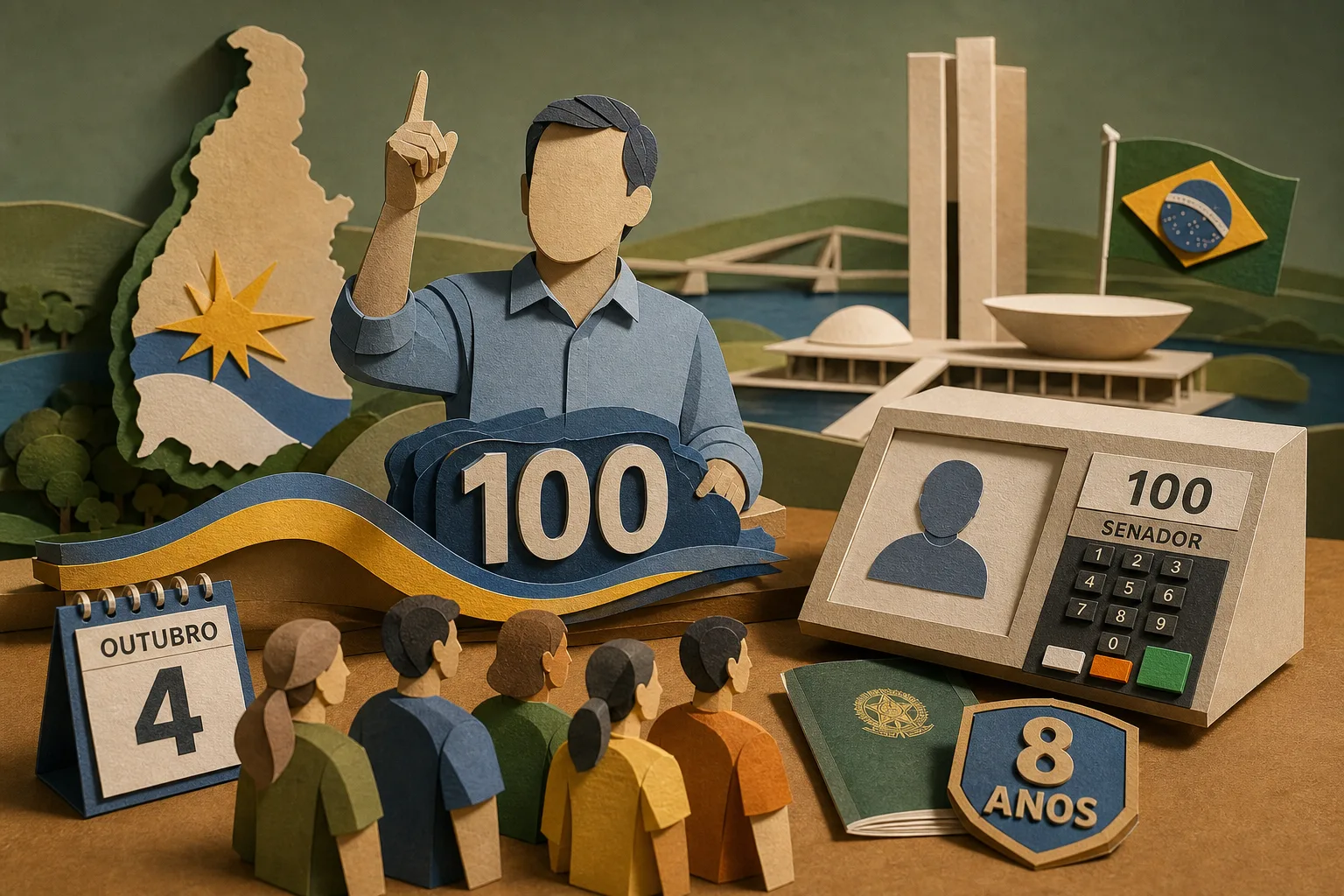 Eli Borges concorre ao Senado pelo Tocantins com o número 100 nas urnas