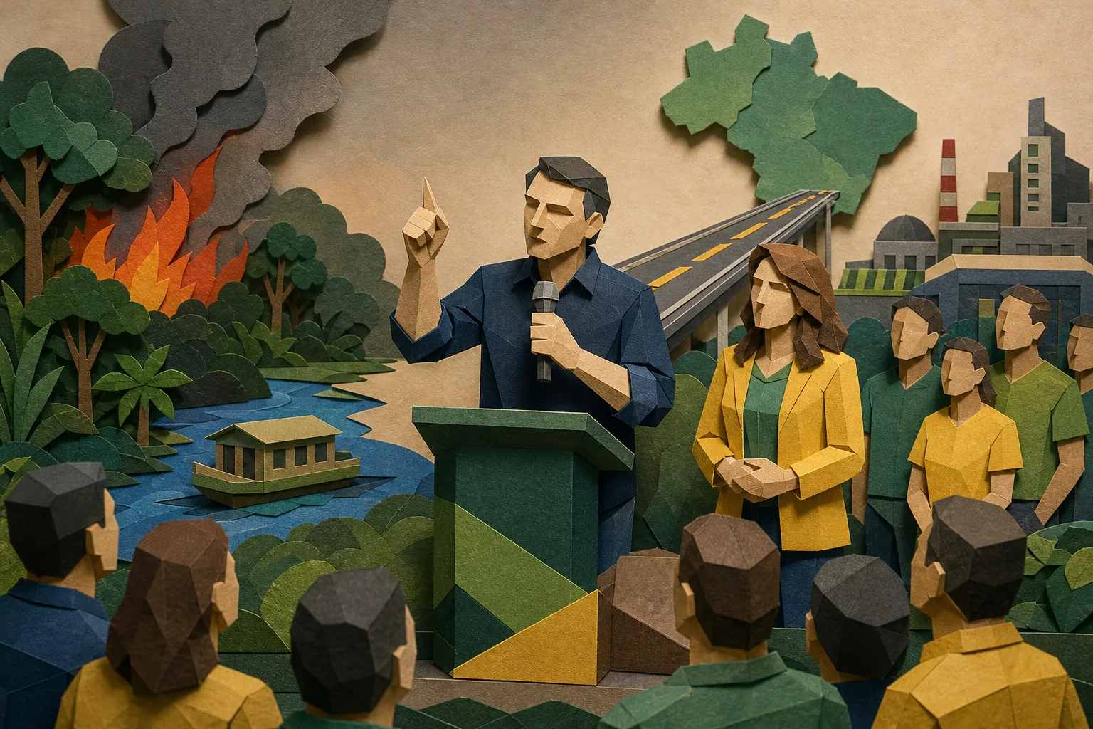 Em agenda em Manaus, Flávio Bolsonaro assume compromisso de frear incêndios florestais