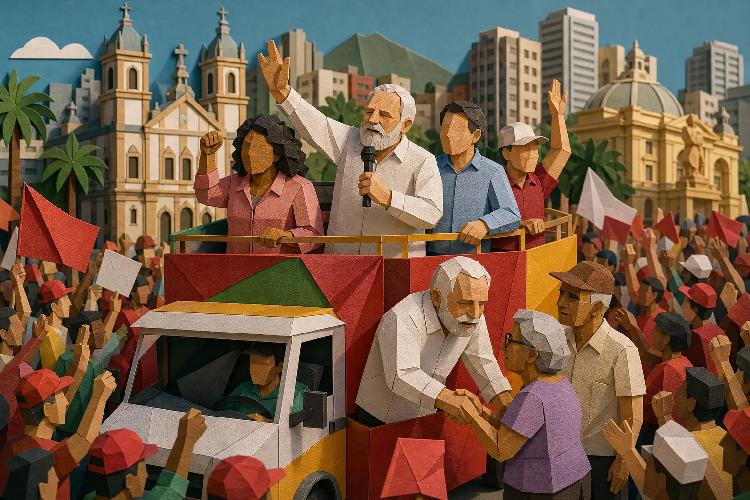 Em busca da reeleição, Lula realiza carreatas nas capitais do RJ e de MG
