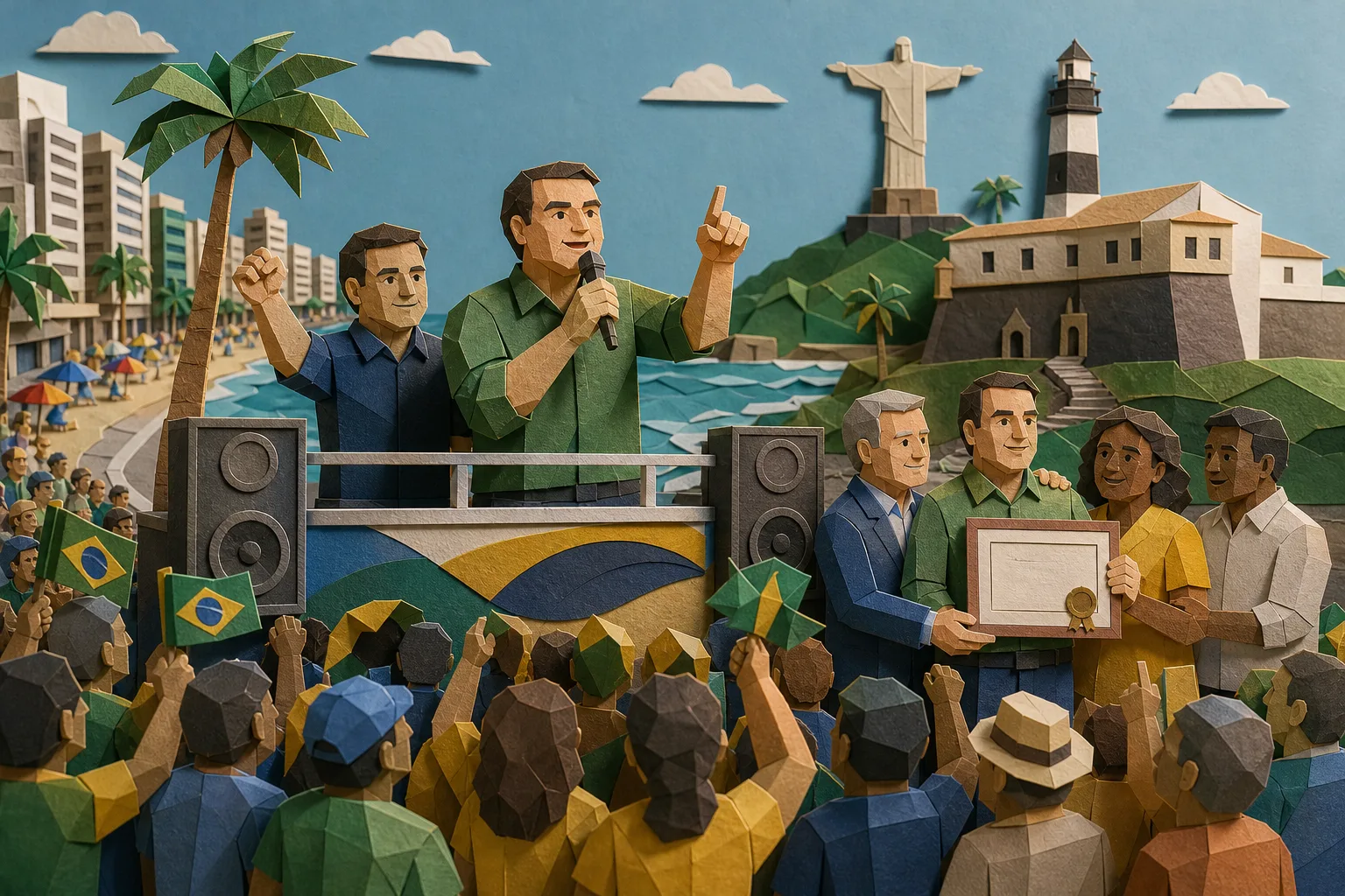 Em campanha, Flávio Bolsonaro visita capitais da Bahia e do Espírito Santo