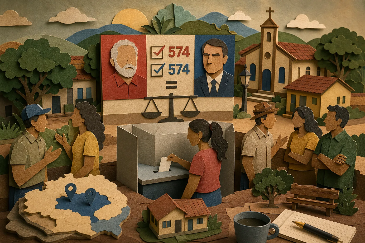 Empate exato entre candidatos à Presidência divide eleitores no interior paulista