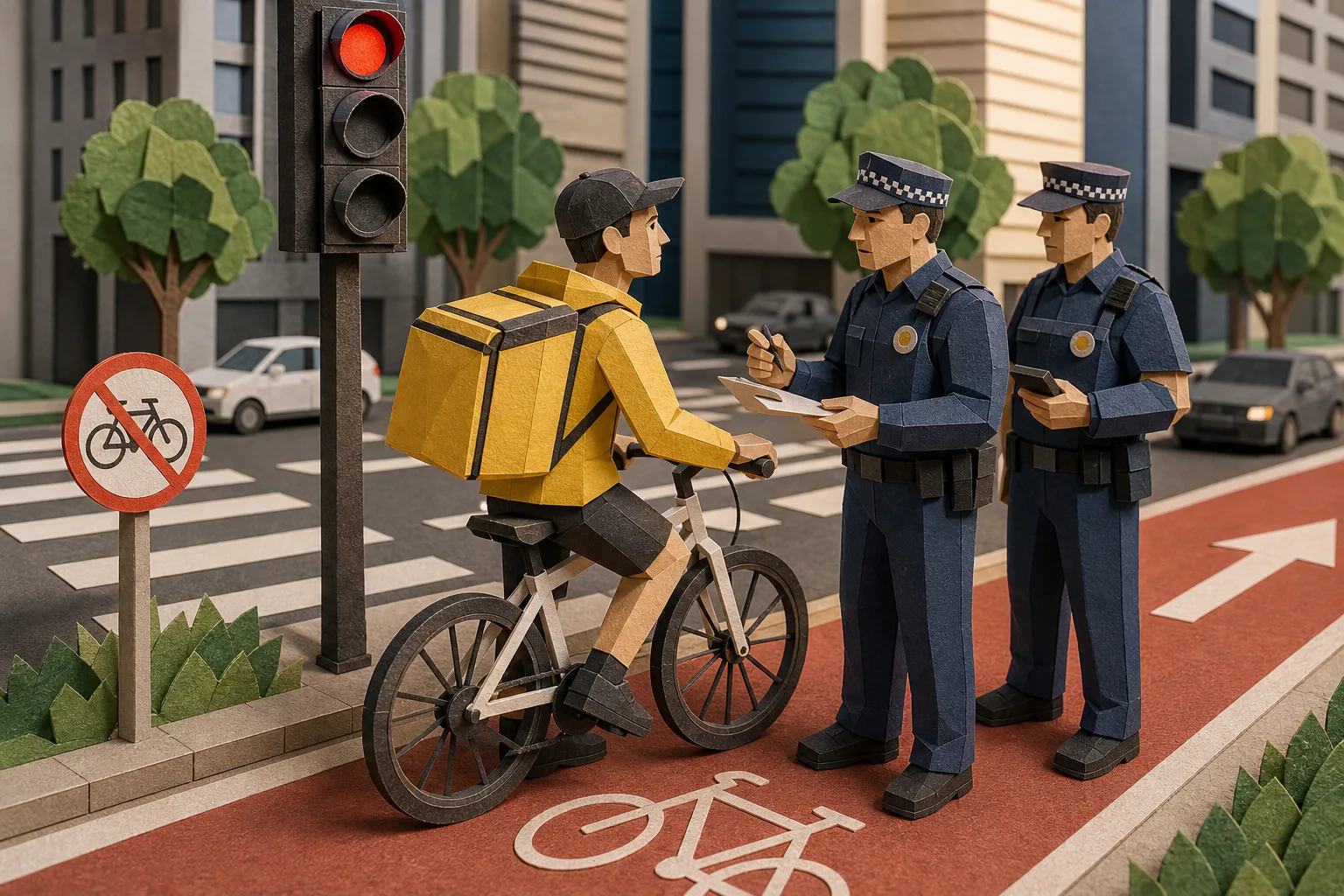 Entregador se torna o primeiro ciclista multado em fiscalização na capital paulista