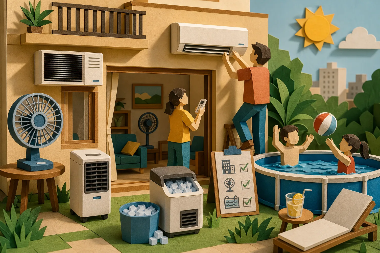 Equipamentos de climatização e itens de lazer amenizam o calor em residências