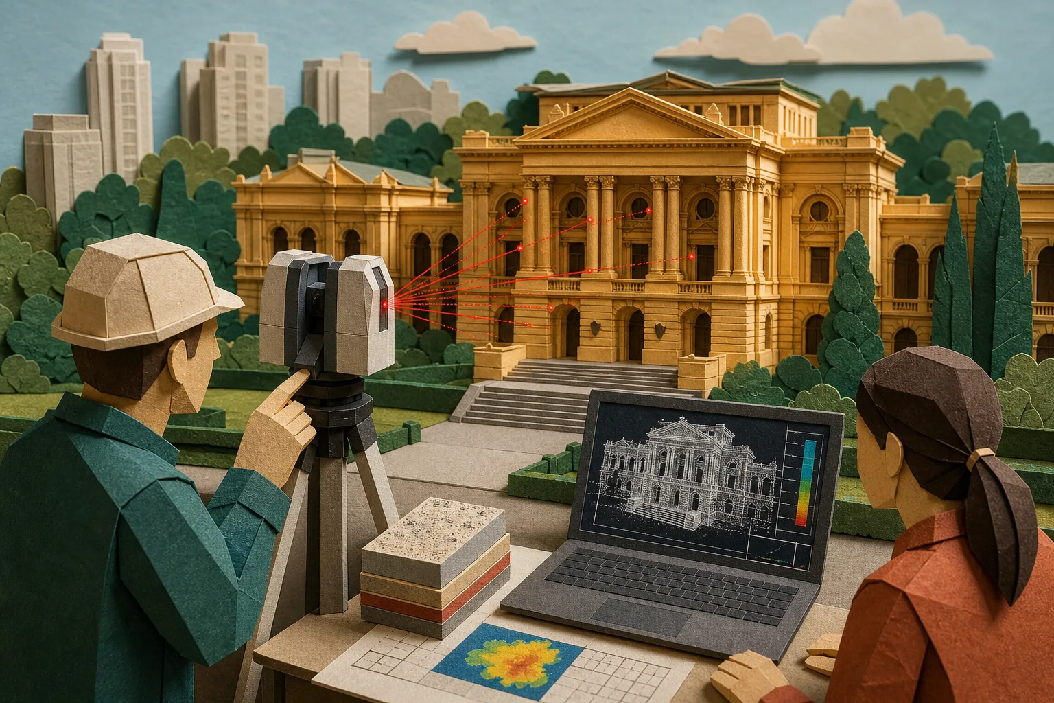 Escaneamento a laser 3D monitora conservação do Museu do Ipiranga em São Paulo