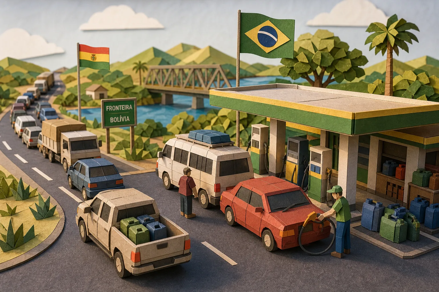 Escassez de gasolina na Bolívia faz motoristas buscarem postos em Mato Grosso do Sul