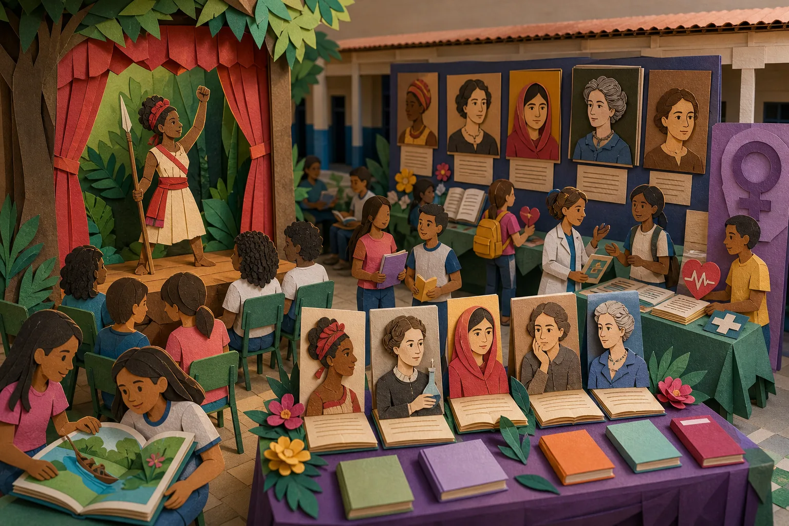 Escola pública de Rio Branco promove feira literária focada no papel das mulheres
