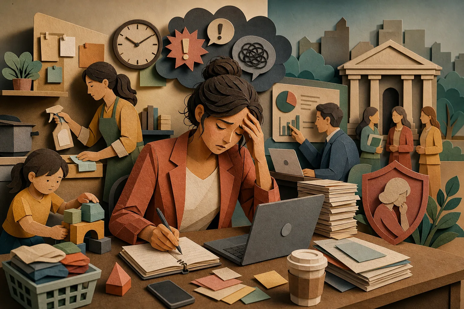 Esgotamento mental de mulheres vai além do trabalho e envolve esferas sociais