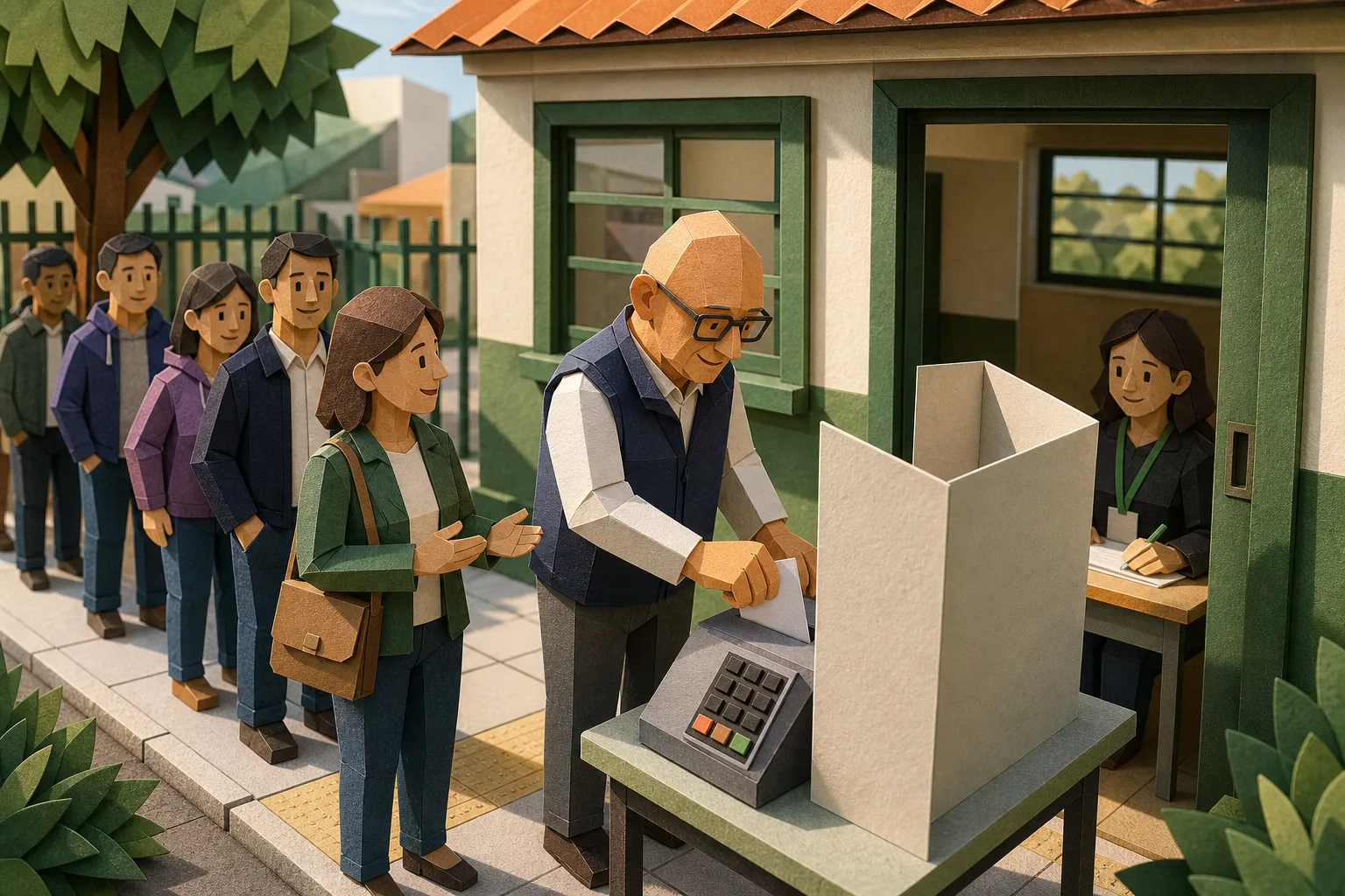Esperidião Amin registra voto na capital catarinense durante a manhã deste domingo