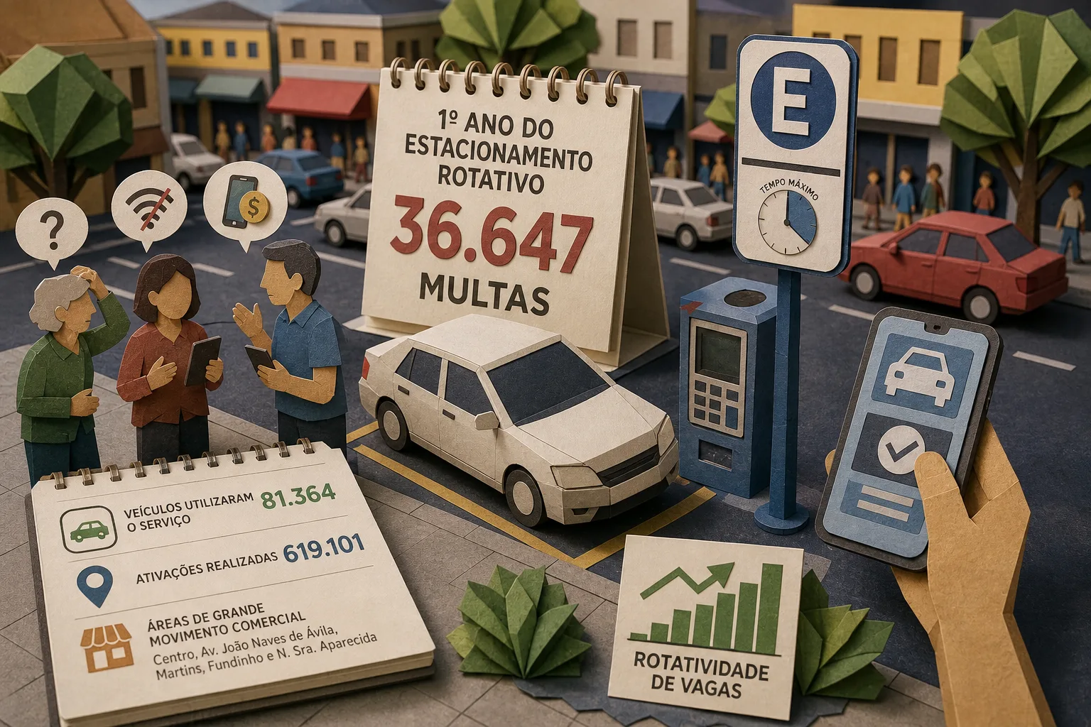 Estacionamento rotativo de Uberlândia atinge 36 mil multas no primeiro ano