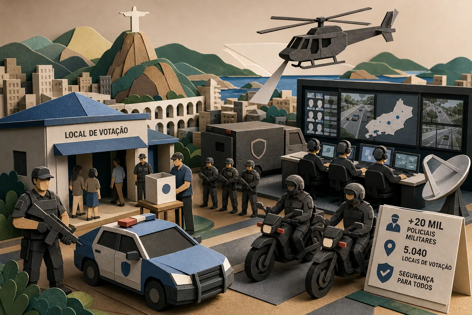 Estado do Rio mobiliza 20 mil policiais militares para o segundo turno da eleição
