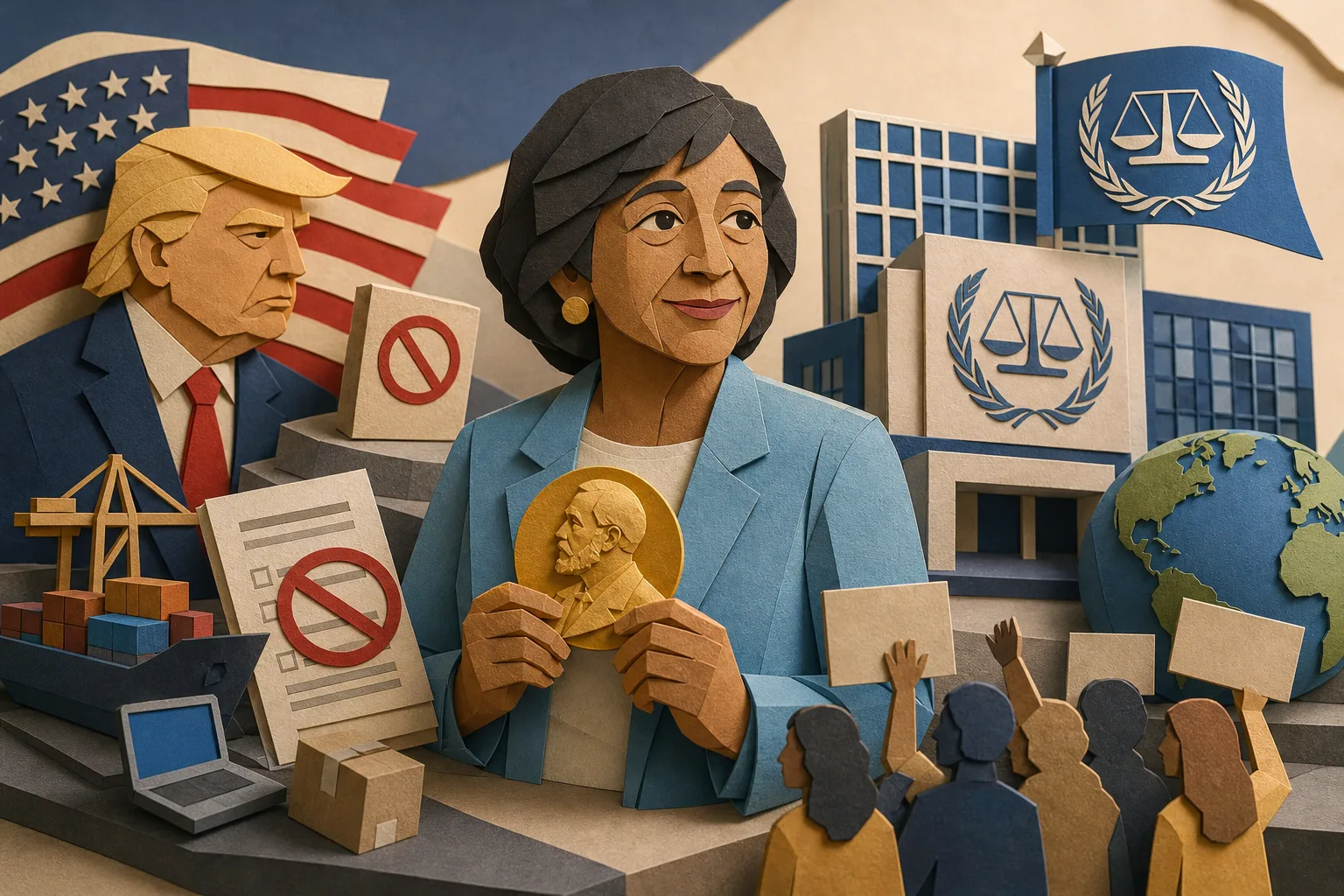 Estados Unidos aplicam novas restrições ao TPI após vitória de ex-magistrada no Nobel